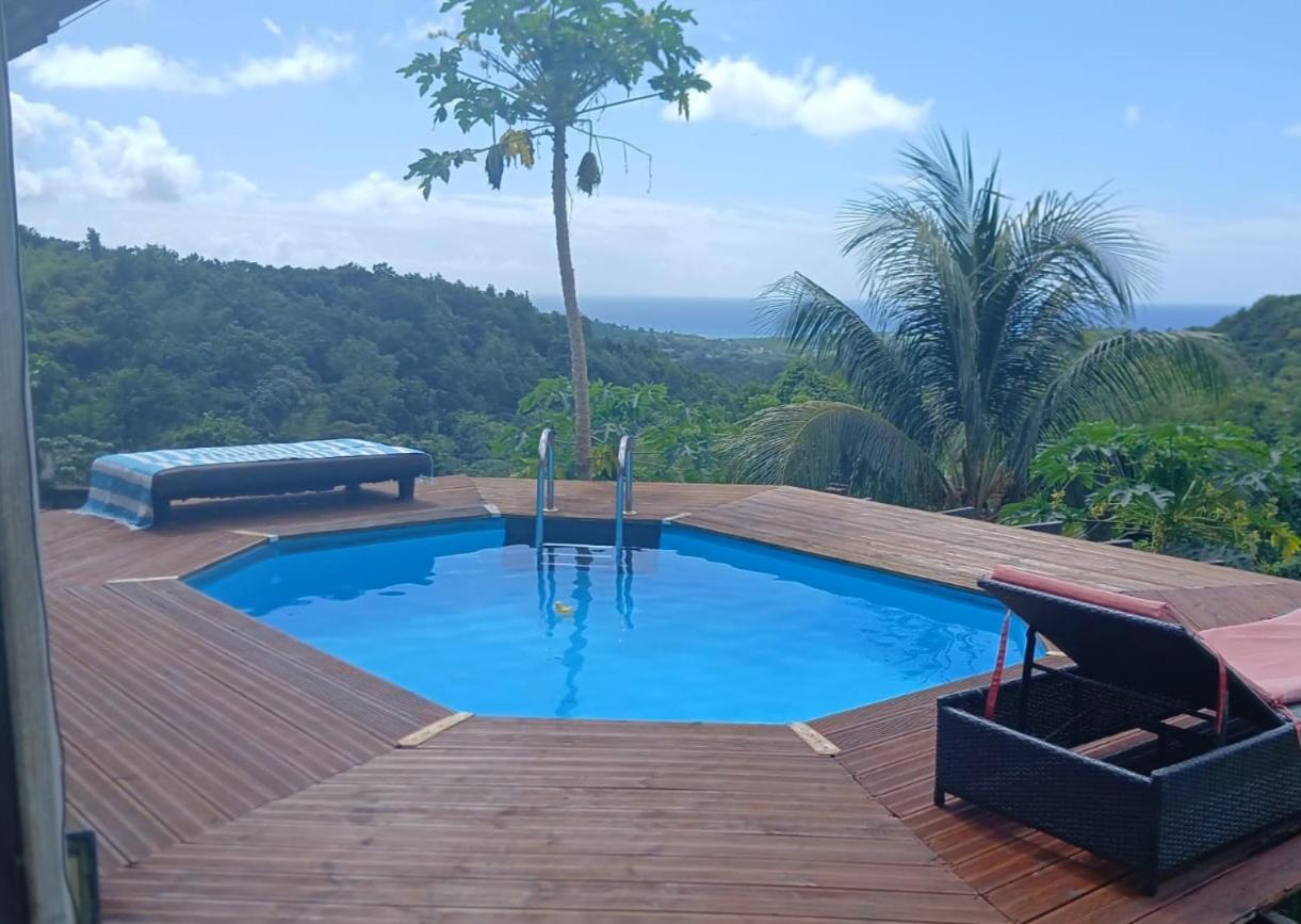 Chambre Chez L'Habitant Avec Piscine Privative Et Vue Panoramique Sur La Mer Des Caraibes Desmarinieres Exterior photo